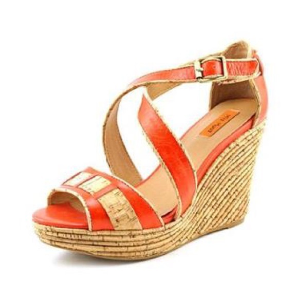 Miz Mooz Shoes - Mix Mooz Orange Kenya Wedges